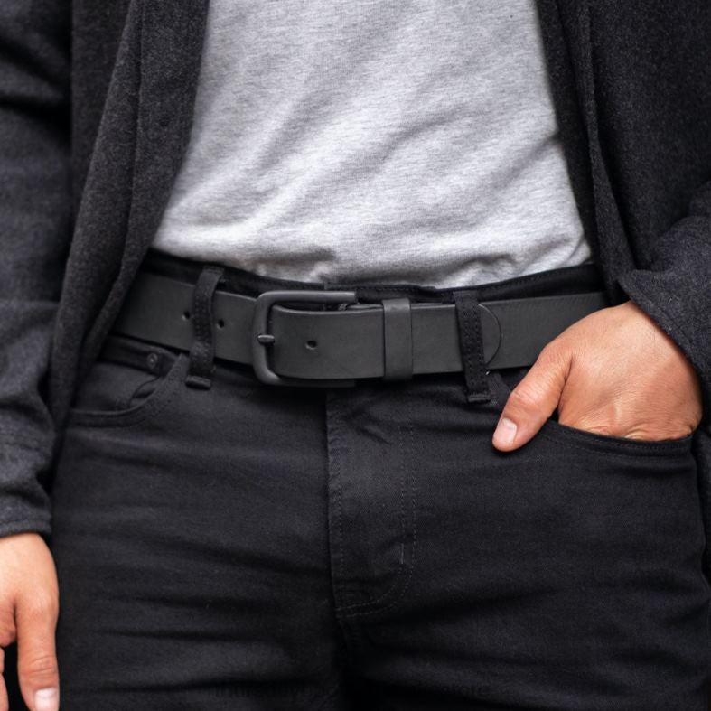 Accessories Black Matte Thursday Boots Men Heritage Leather Belt J4B0D176