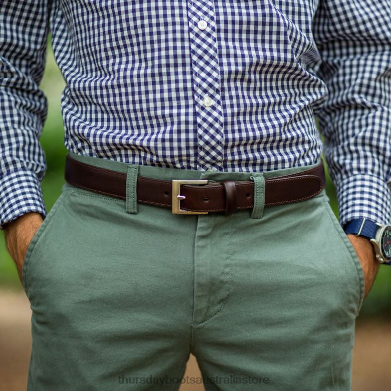 Accessories Brown Thursday Boots Men Classic Leather Belt J4B0D164