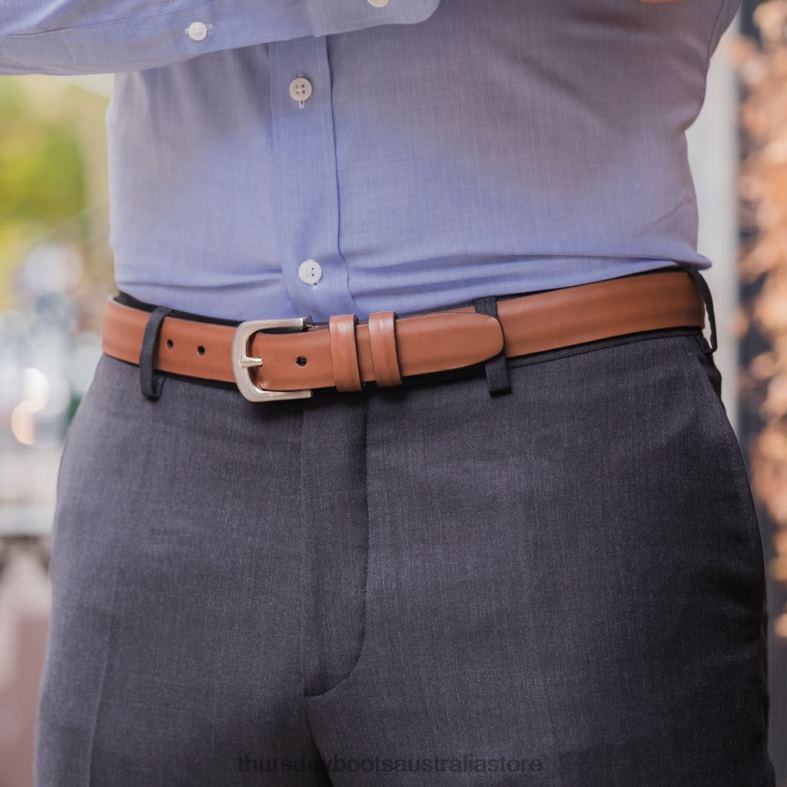Accessories Chestnut Thursday Boots Men Refined Leather Belt J4B0D263