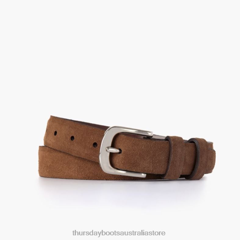 Accessories Cognac Suede Thursday Boots Men Refined Leather Belt J4B0D265