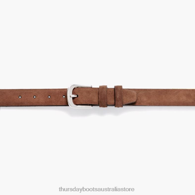 Accessories Cognac Suede Thursday Boots Men Refined Leather Belt J4B0D265