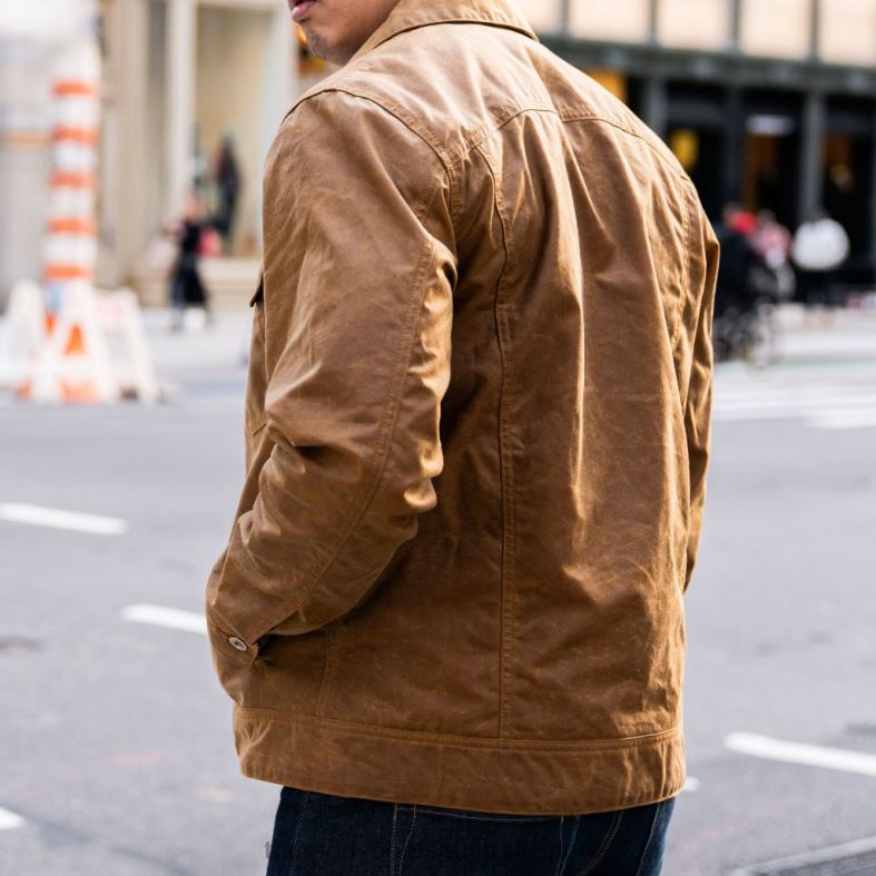 Clothes Khaki Thursday Boots Men Waxed Canvas Field Jacket J4B0D234