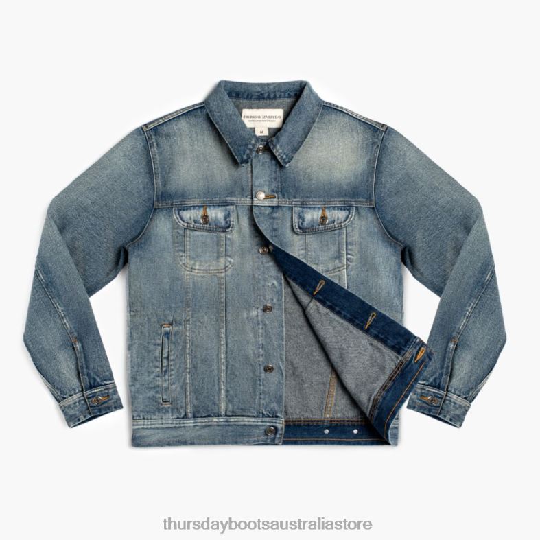 Clothes Washed Indigo Thursday Boots Men Denim Trucker Jacket J4B0D230