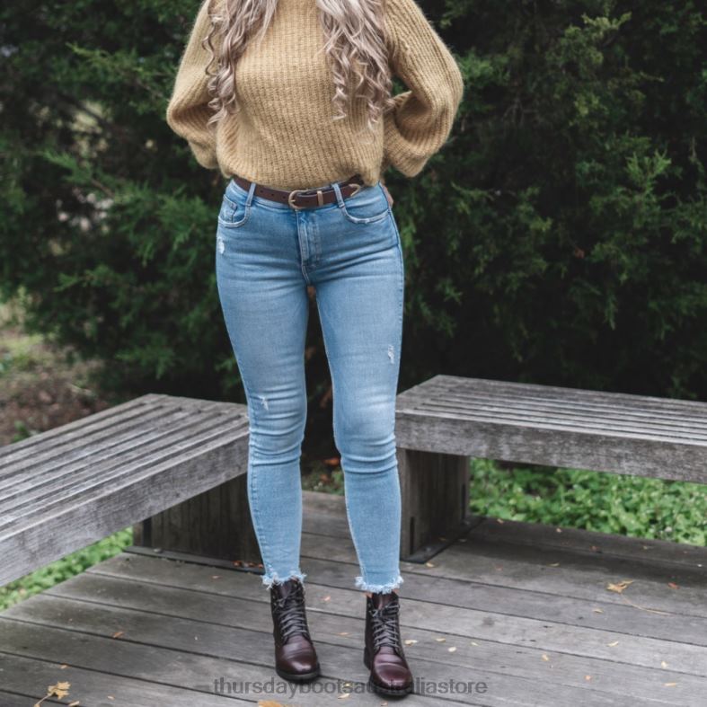 Accessories Brown Thursday Boots Women Western Leather Belt J4B0D472