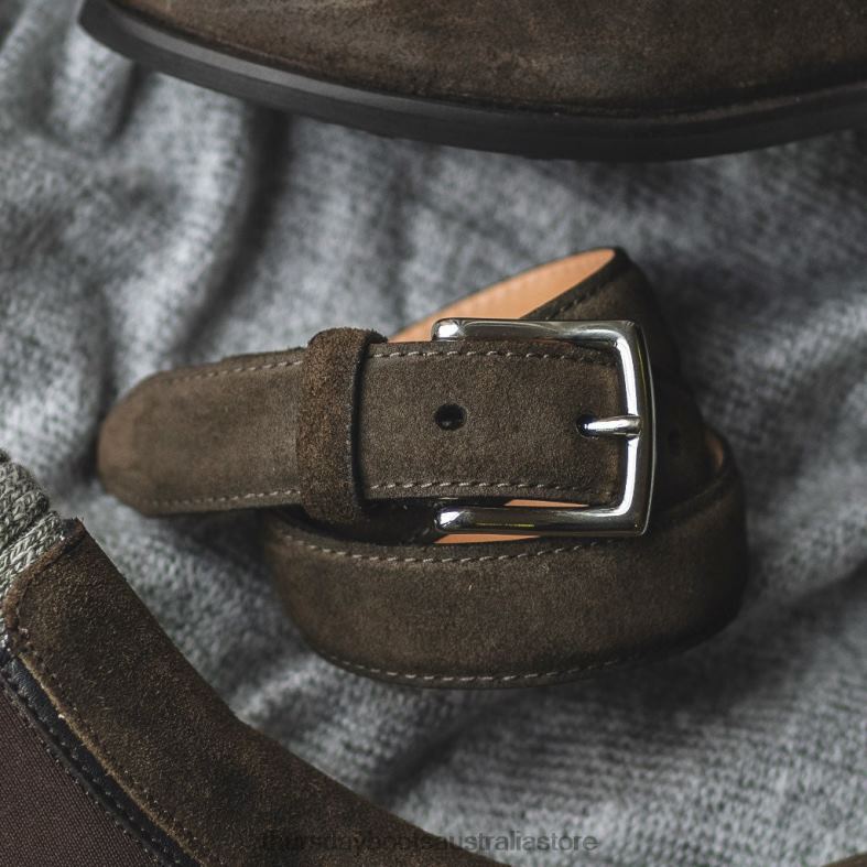 Accessories Dark Olive Suede Thursday Boots Women Classic Leather Belt J4B0D470
