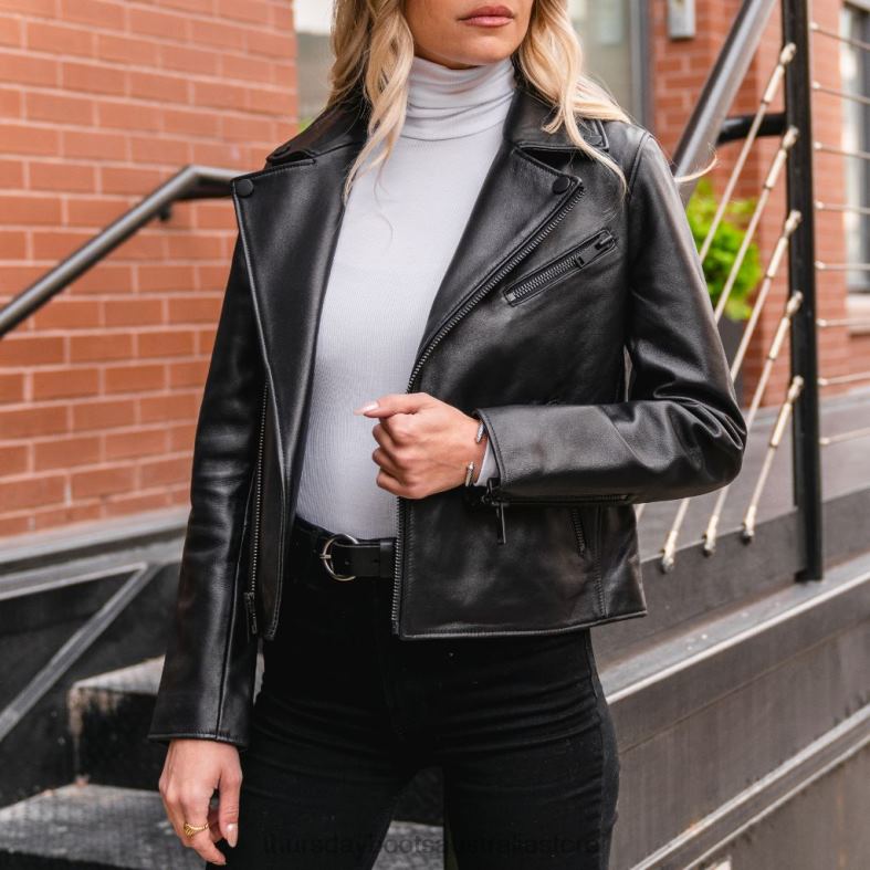 Clothes Black Thursday Boots Women Motorcycle Jacket J4B0D500